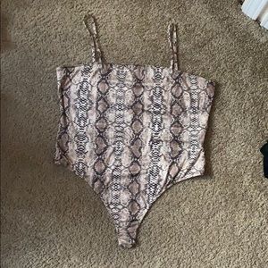snakeskin bodysuit